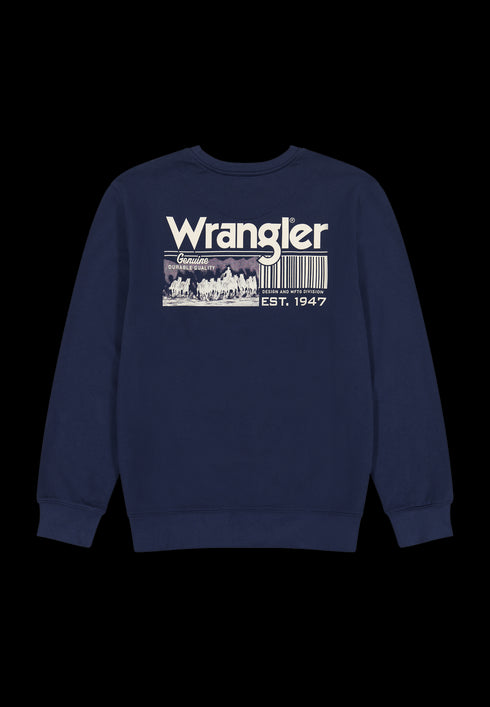 Wrangler Men's Crewneck Sweatshirt In Navy